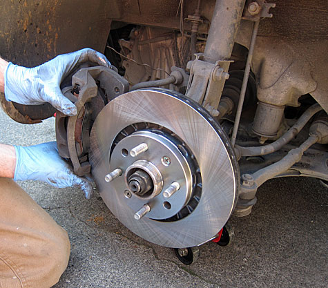 Install Caliper Onto Rotor