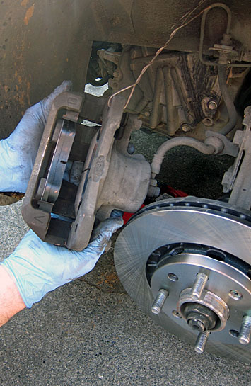 Install Pads Into Caliper